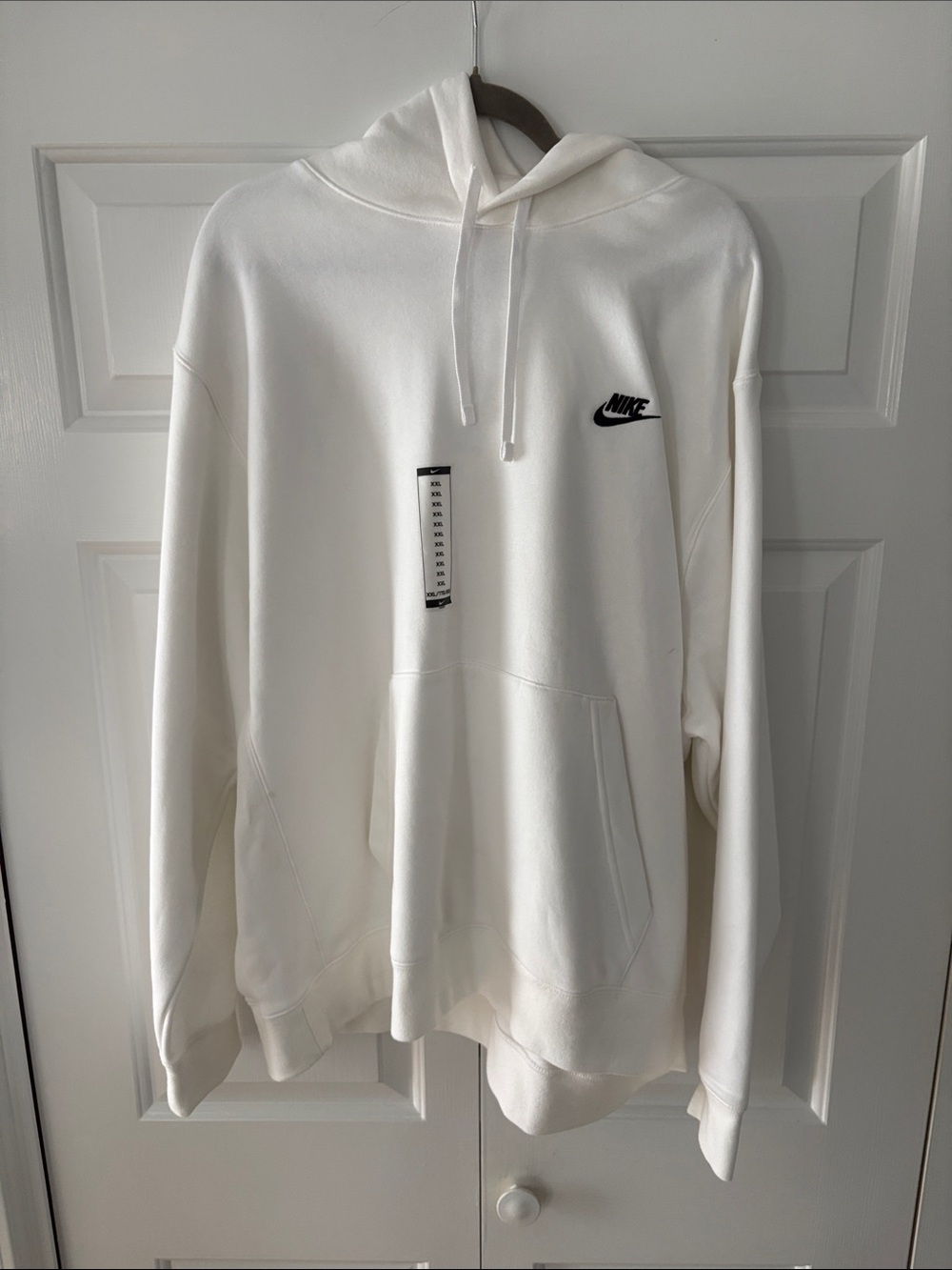 Nike Off-White Pullover Hoodie with Black Logo